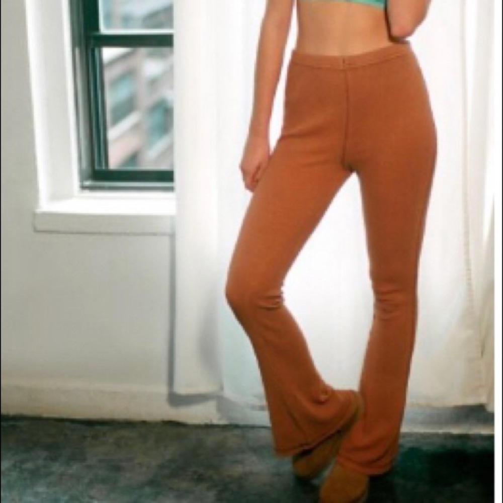 Urban Outfitters Felicity Flared Waffle Knit Pant